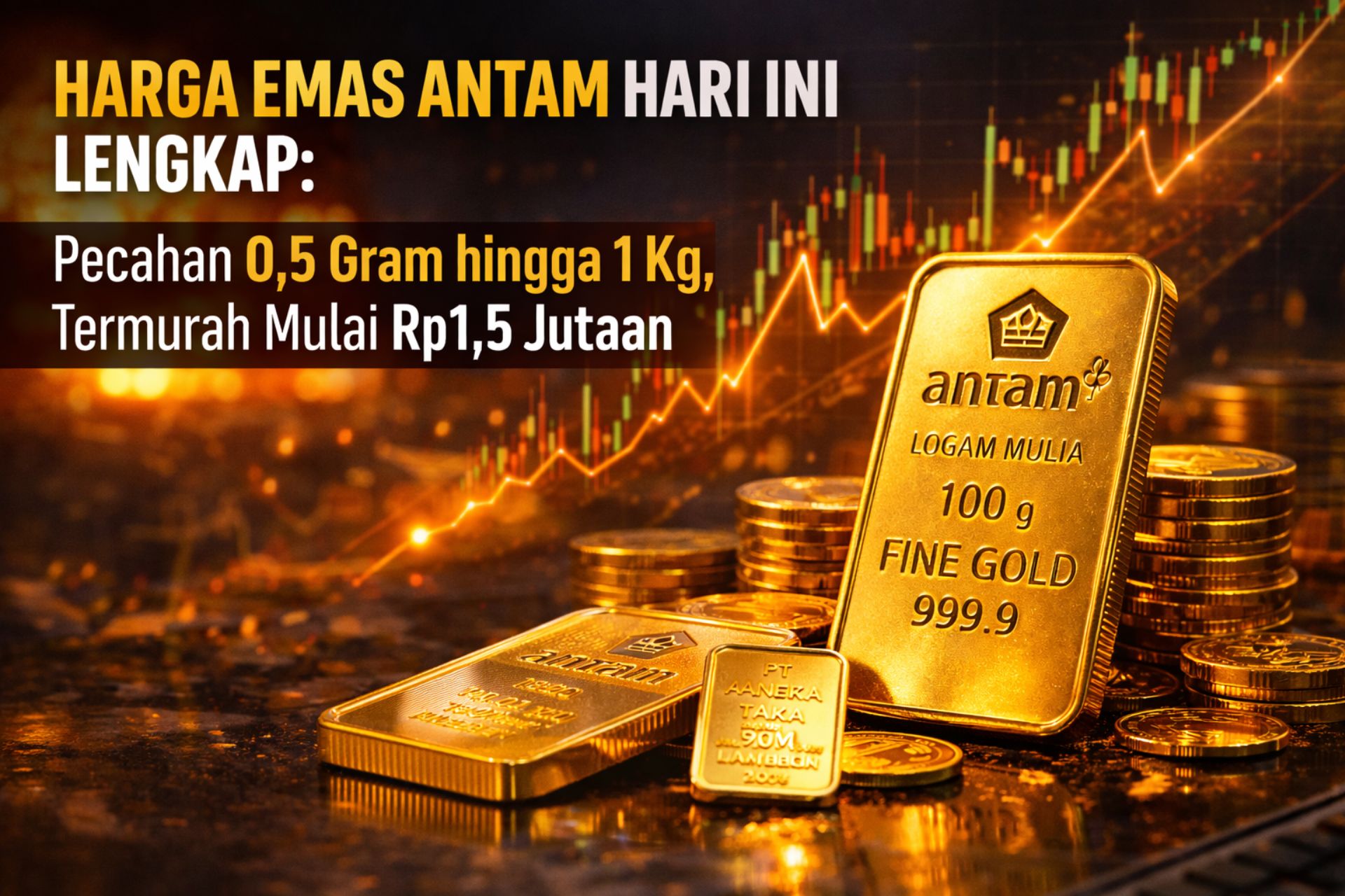 Harga Emas Antam Hari Ini 11 Maret 2026 Lengkap: Pecahan 0,5 Gram hingga 1 Kg, Termurah Mulai Rp1,5 Jutaan